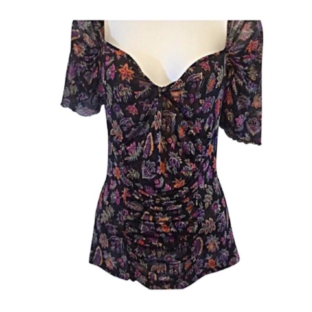 DVF Silk Flutter Sleeve (or one shoulder) Top
